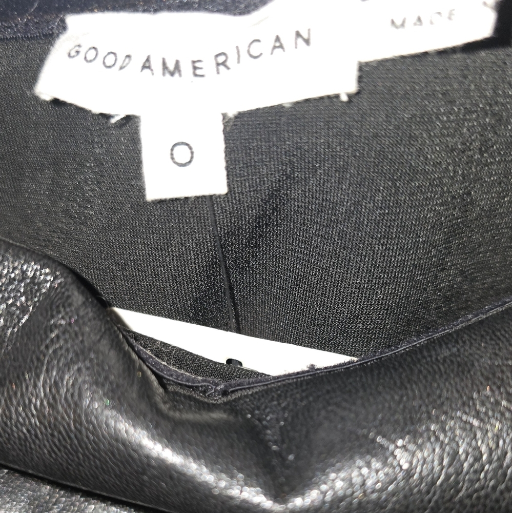 Faux Leather Good American strapless dress size 0 NWT - Picture 9 of 9